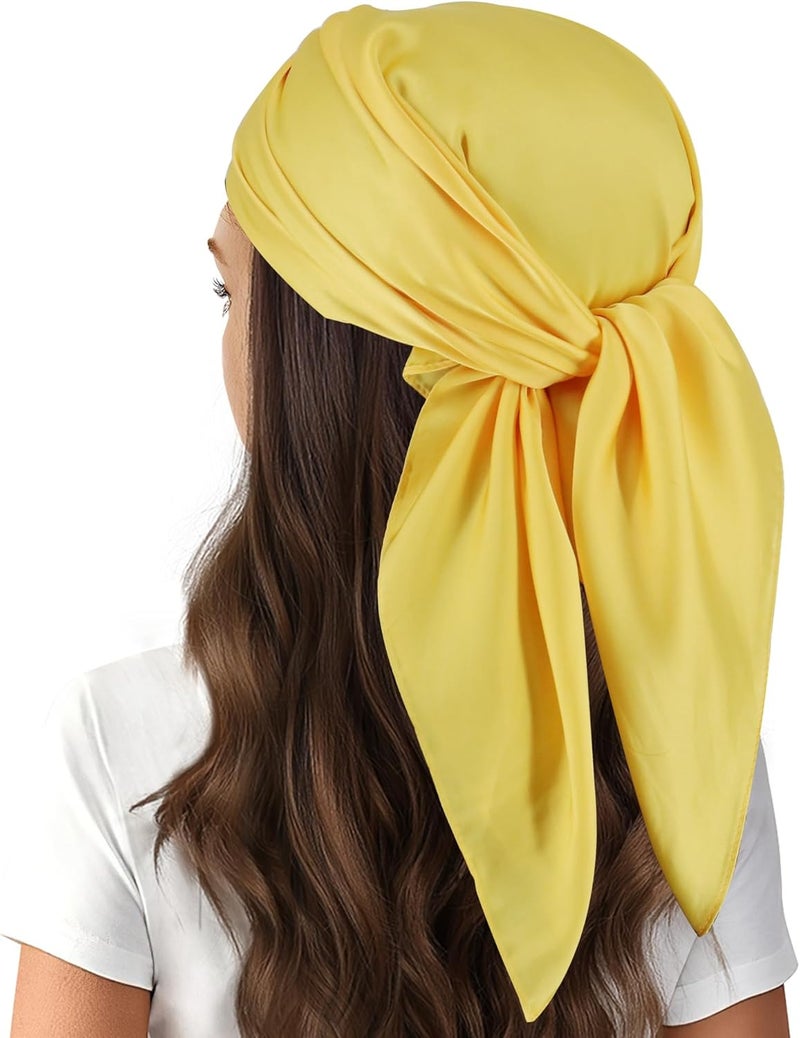 vimate Head Scarf for Women Hair 27'' Square Satin Silk Feeling Bnadana Neck Scarf Handbag Accessories Etc - Image 1